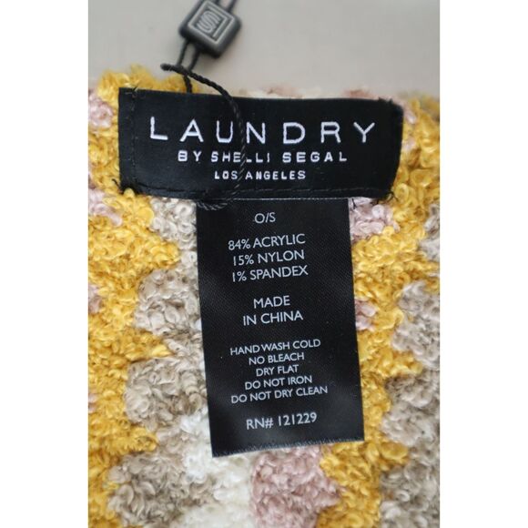 Laundry by Shelli Segal Women's O/S Misty Rose Striped Popcorn Knit Scarf - Picture 6 of 10